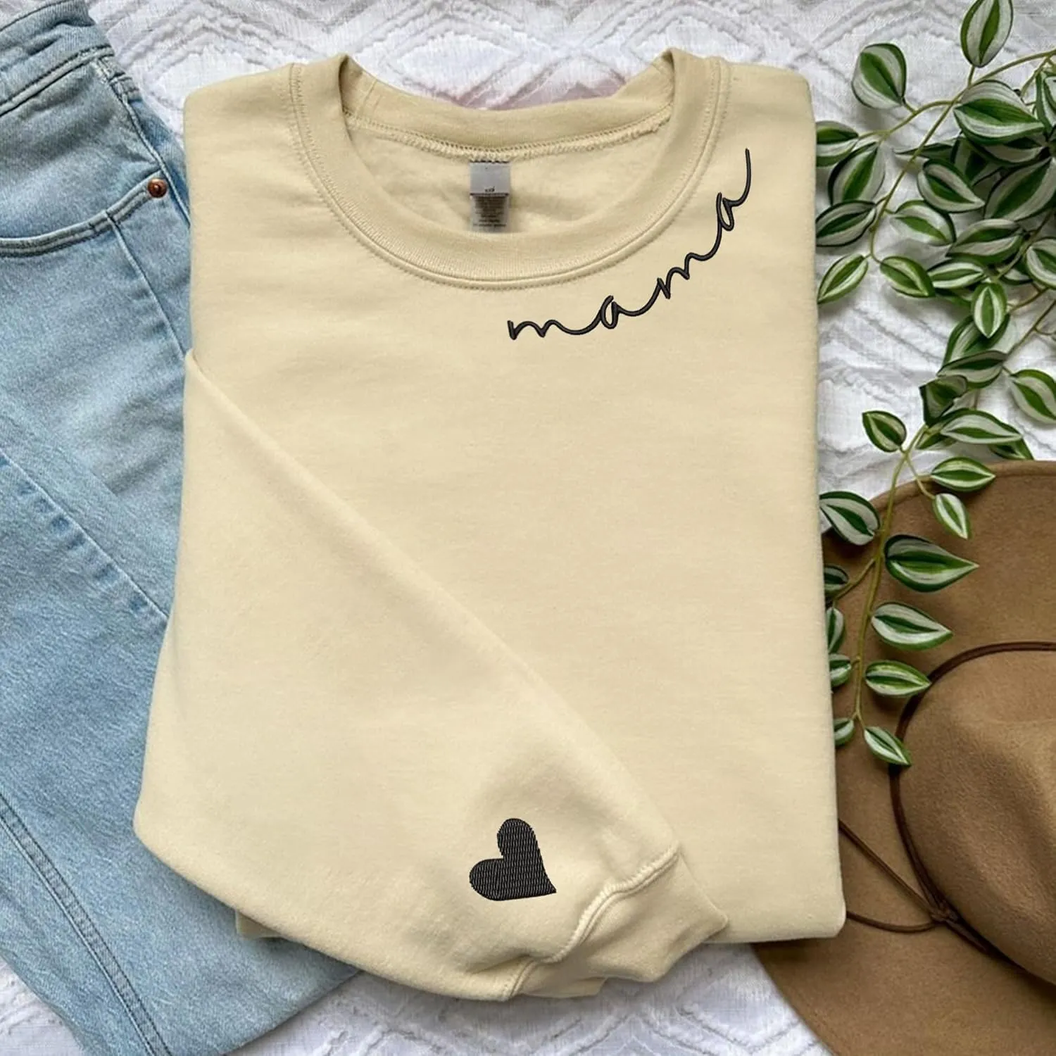 Mama Sweatshirts For Women Embroidered Mom Sweatshirt New Mom Gifts Mama Sweatshirt New Mom Gift Christmas 2023