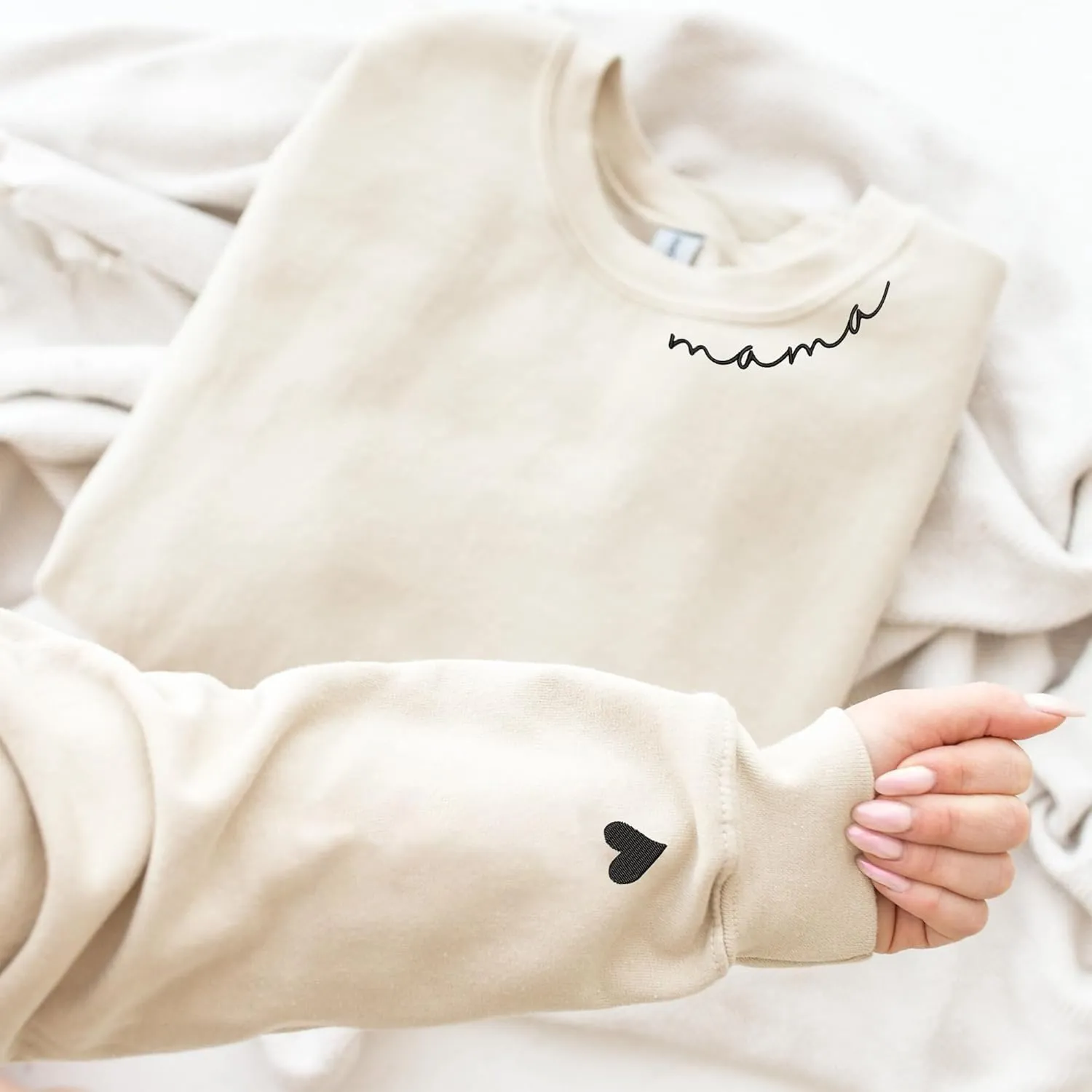 Mama Sweatshirts For Women Embroidered Mom Sweatshirt New Mom Gifts Mama Sweatshirt New Mom Gift Christmas 2023