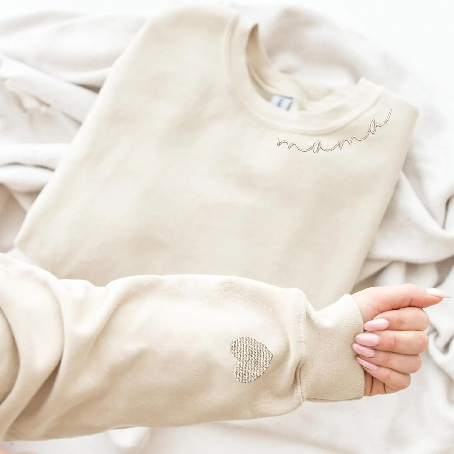 Mama Sweatshirts For Women Embroidered Mom Sweatshirt New Mom Gifts Mama Sweatshirt New Mom Gift Christmas 2023