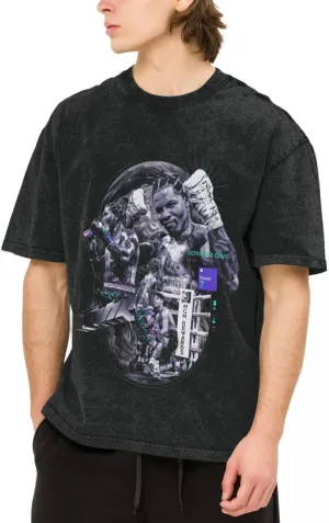 Man's Vintage Oversized Cotton T Shirt Round Neck T Shirts Top