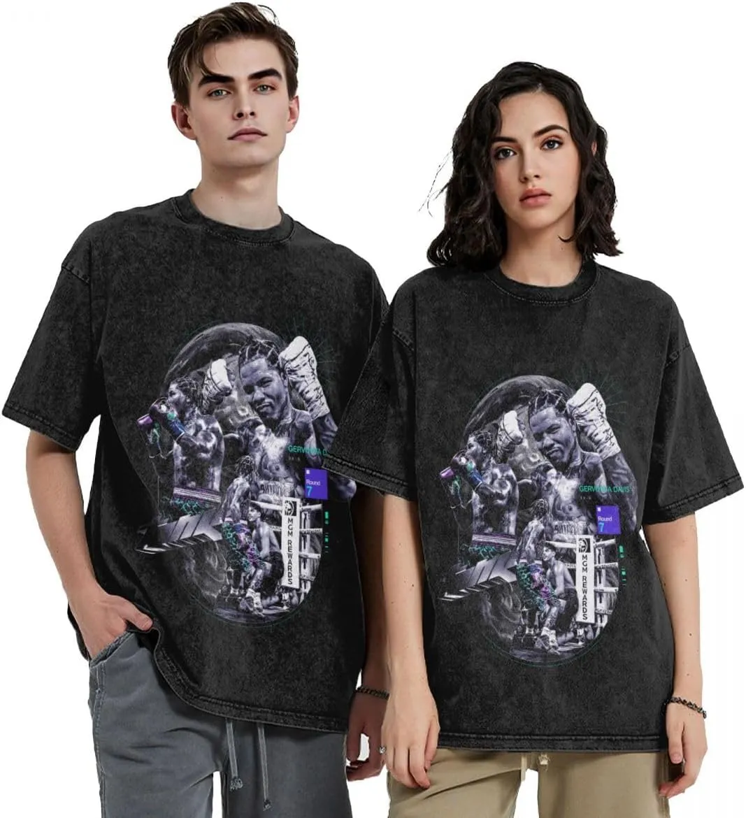 Man's Vintage Oversized Cotton T Shirt Round Neck T Shirts Top