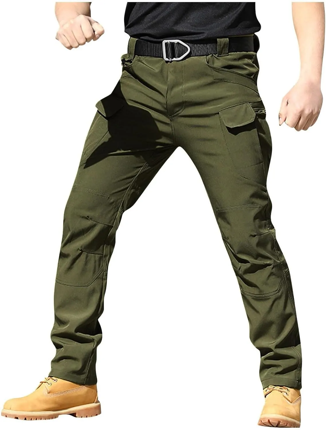 Men Camo Pants Tactical Water Resistant Pants Relaxed Fit Casual Lightweight Trousers Outdoor Hiking
