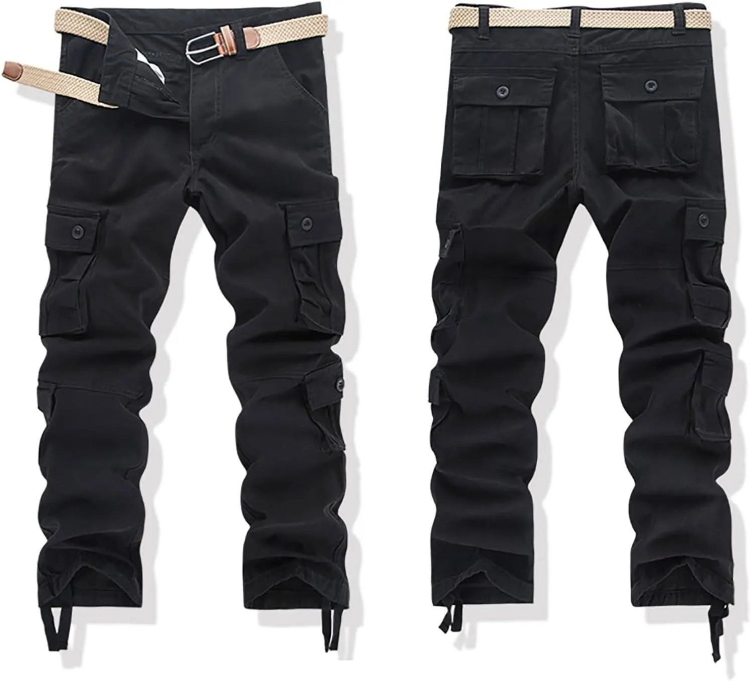 Men Cargo Pants Baggy Outdoor Waterproof Hiking Work Pants Stretch Multi Pockets Lightweight Classic Tactical Pants