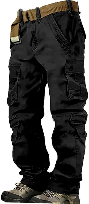 Men Cargo Pants Baggy Outdoor Waterproof Hiking Work Pants Stretch Multi Pockets Lightweight Classic Tactical Pants