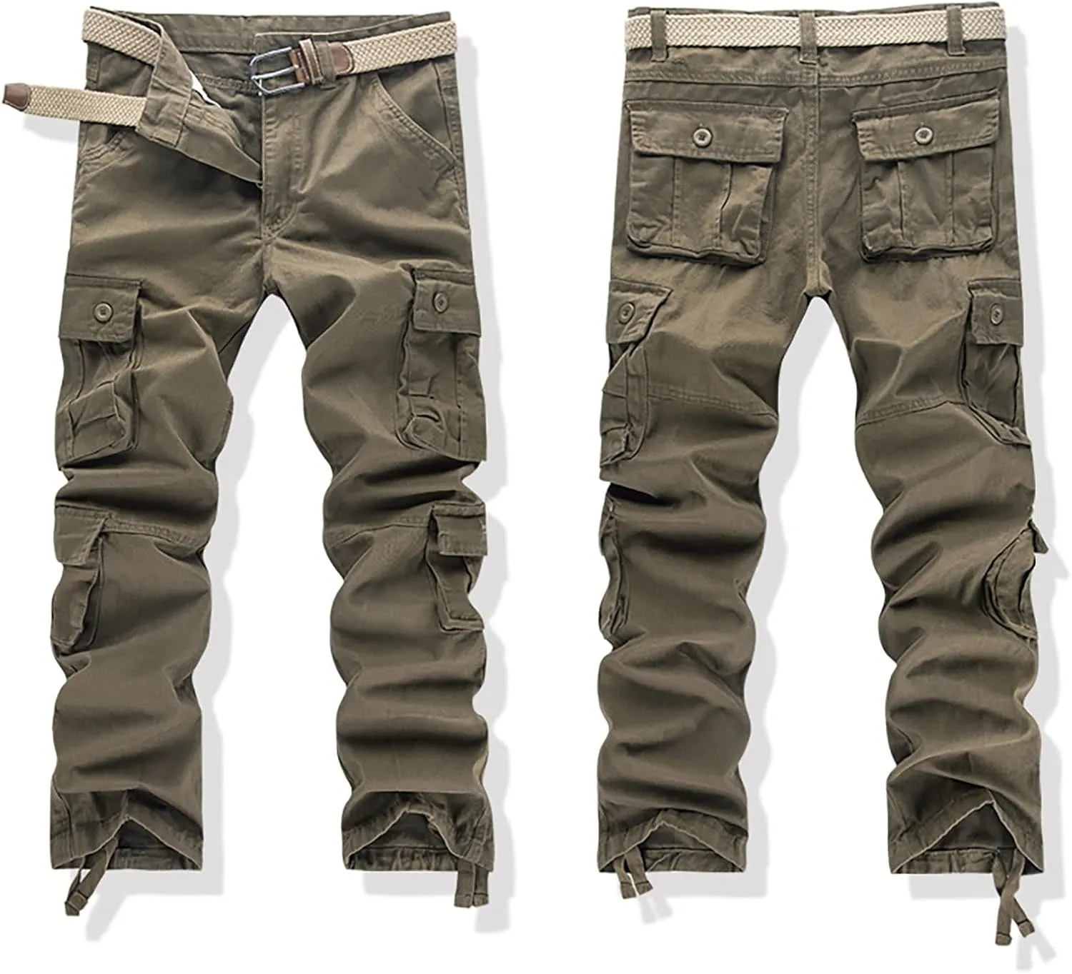 Men Cargo Pants Baggy Outdoor Waterproof Hiking Work Pants Stretch Multi Pockets Lightweight Classic Tactical Pants