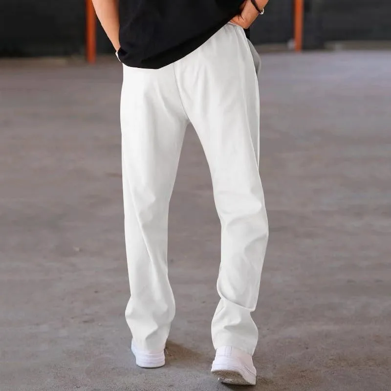 Men Cargo Pants Baggy Stretch Drawstring Elastic Waist Workout Heavyweight Fleece Jogger Sweatpant Sport Trousers