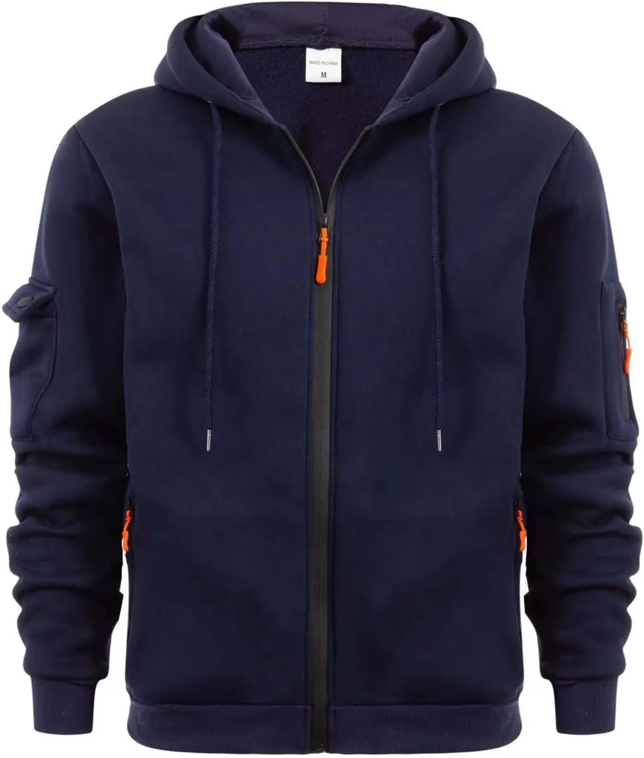 Men Hoodies Lightweight Gym Jackets with Pockets Full Zip Long Sleeve Sweatshirt Sports Hooded Pullover Outerwear