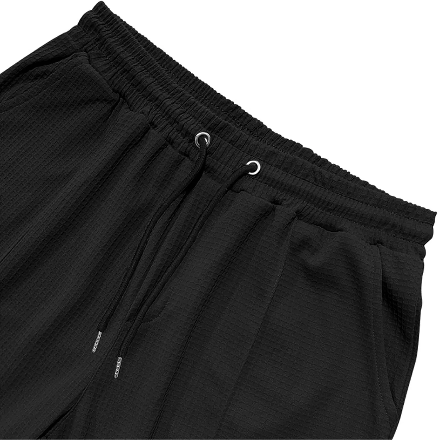 Mens Baggy Sweatpants Lounge Waffle Knitted Elastic Waist Joggers Pants Workout Gym Running Trousers with Pockets
