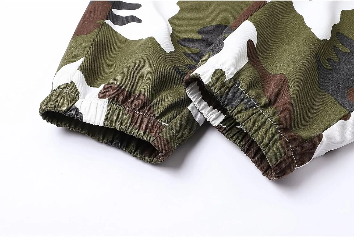 Men's Camo Cargo Pants Military Combat Hiking Sweatpants Outdoor Loose Fit Drawstring Pants for Travel Running Golf