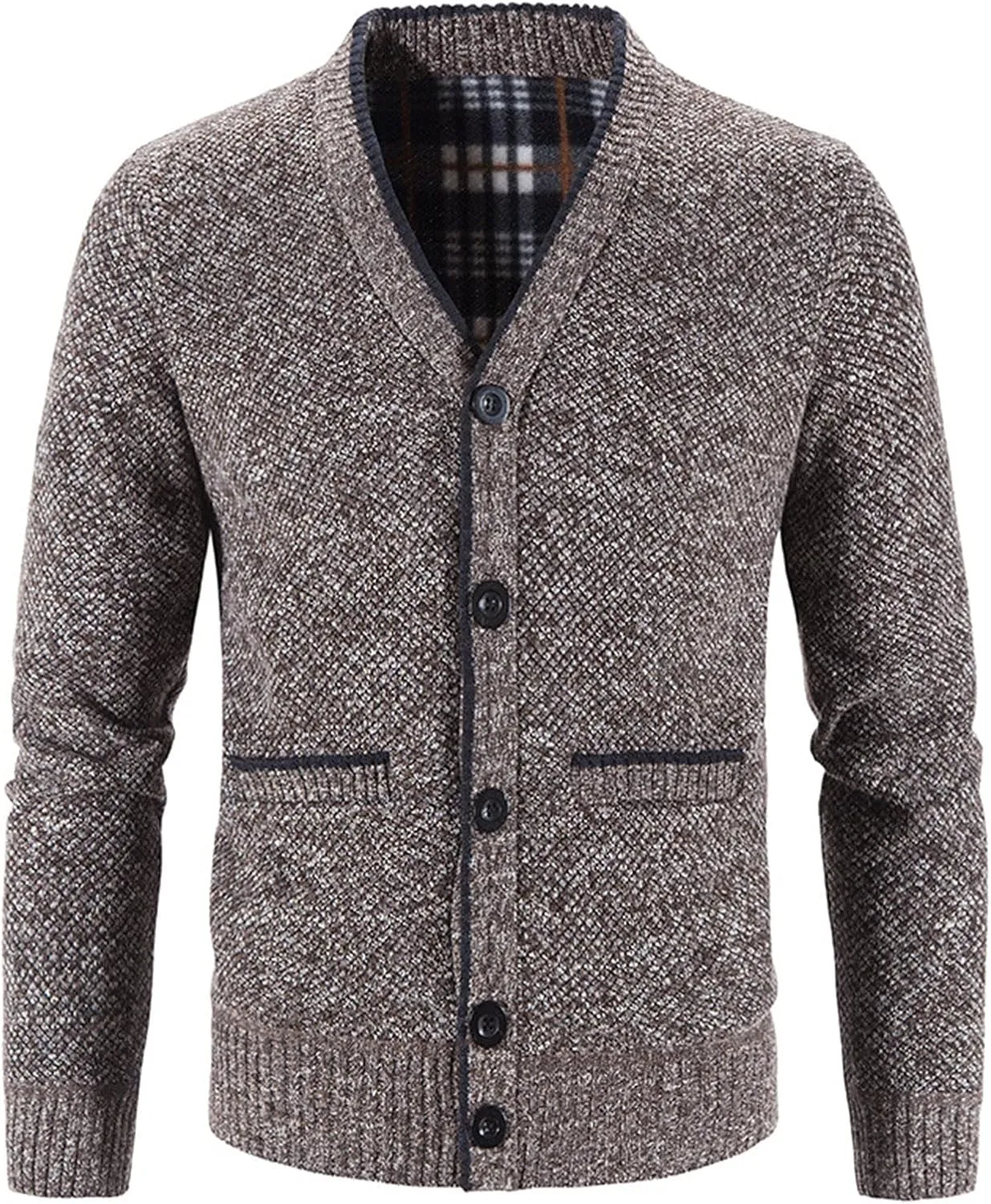 Men's Cardigan Sweaters Cable Knit Button Down Sweater Shawl Collar Loose Fit Casual Knitted Cardigan
