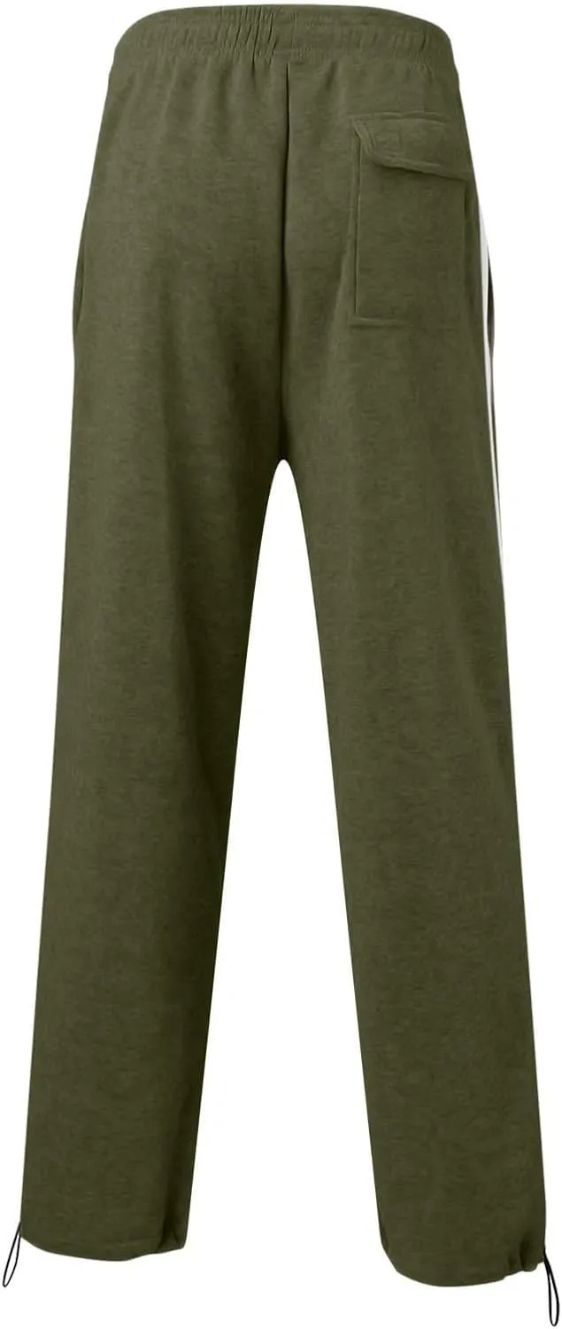 Men's Cargo Sweatpants Joggers Casual Pants with Pockets for Hiking Athletic Workout Trousers Y2k Baggy Track Pants