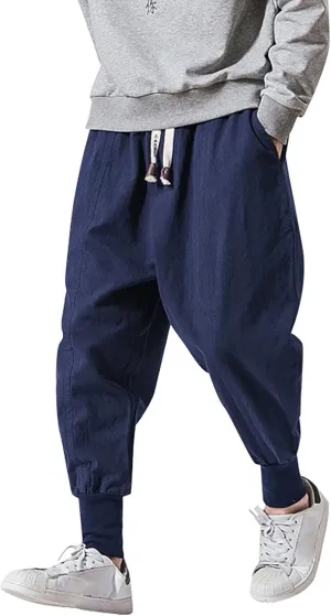 Men's Cargo Sweatpants Workout Trousers Elastic Waist Outdoor Pants Men's Premium Relaxed Fit Straight Leg Cargo Pant