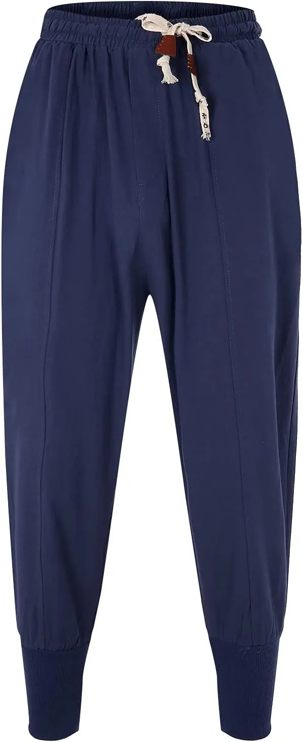 Men's Cargo Sweatpants Workout Trousers Elastic Waist Outdoor Pants Men's Premium Relaxed Fit Straight Leg Cargo Pant