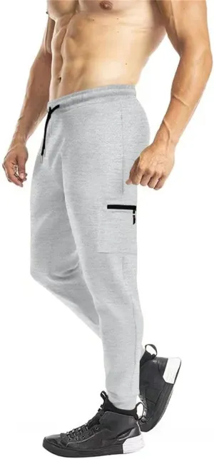 Mens Casual Jogger Pants Relaxed Fit Cargo Pants Drawstring Sweatpants with Pockets Hiking Outdoor Sport Pants