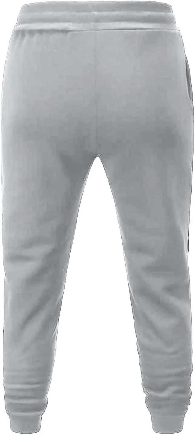 Mens Casual Joggers Pants Hiking Drawstring Athletic Running Workout Active Straight Leg Track Cargo Sweatpants