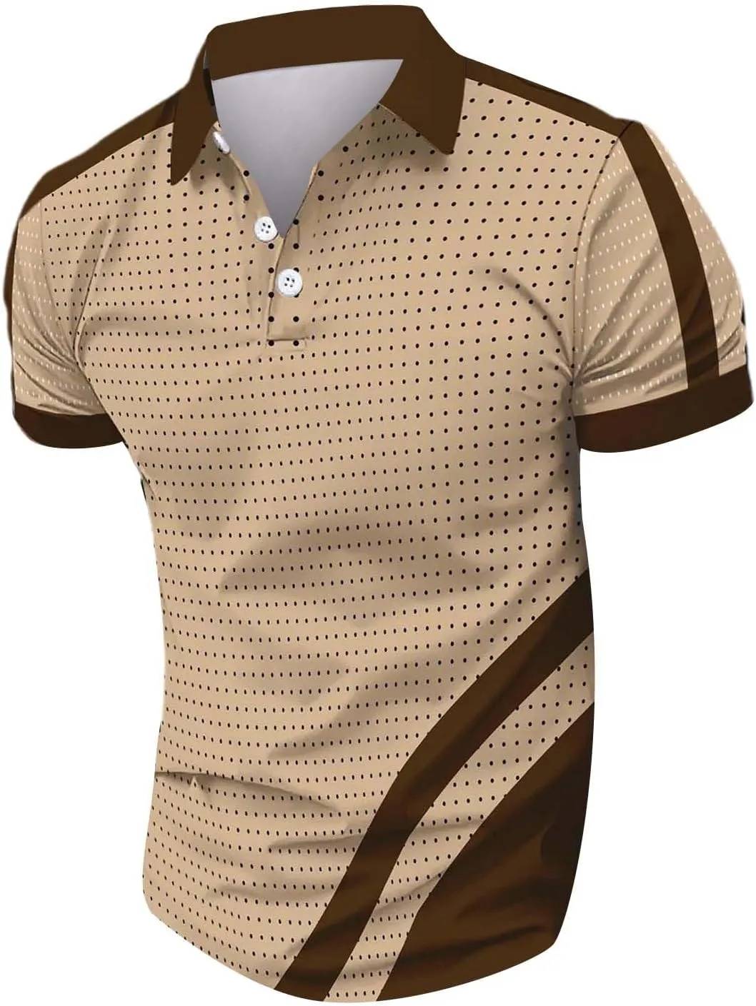 Men's Casual Polo Shirt Athletic Gym Bodybuilding Performance Workout Tee Tops Quick Dry Fitness Sport Running Shirts