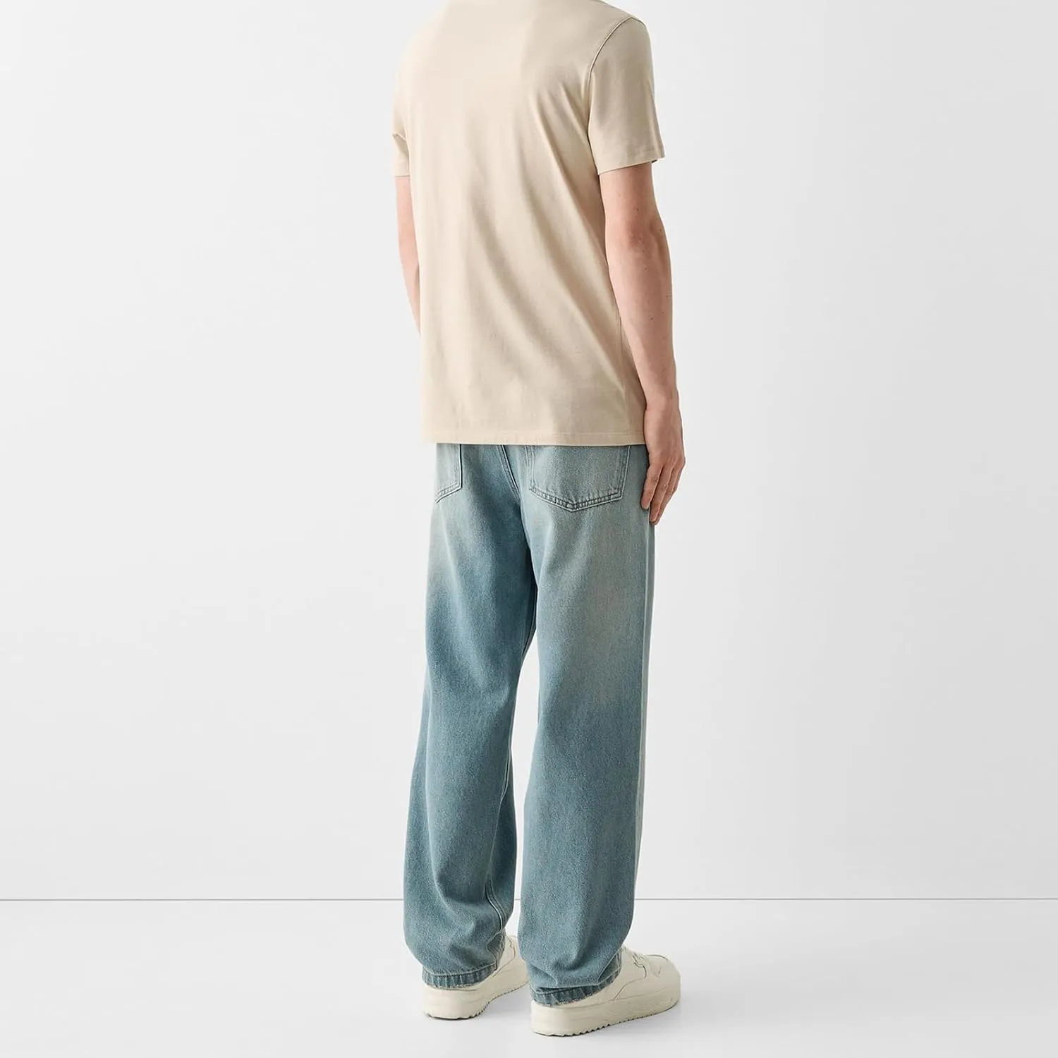 Men's Classic Regular Fit Jeans Vintage Straight Wide Leg Denim Pants with Pockets Baggy Jeans Trousers Streetwear