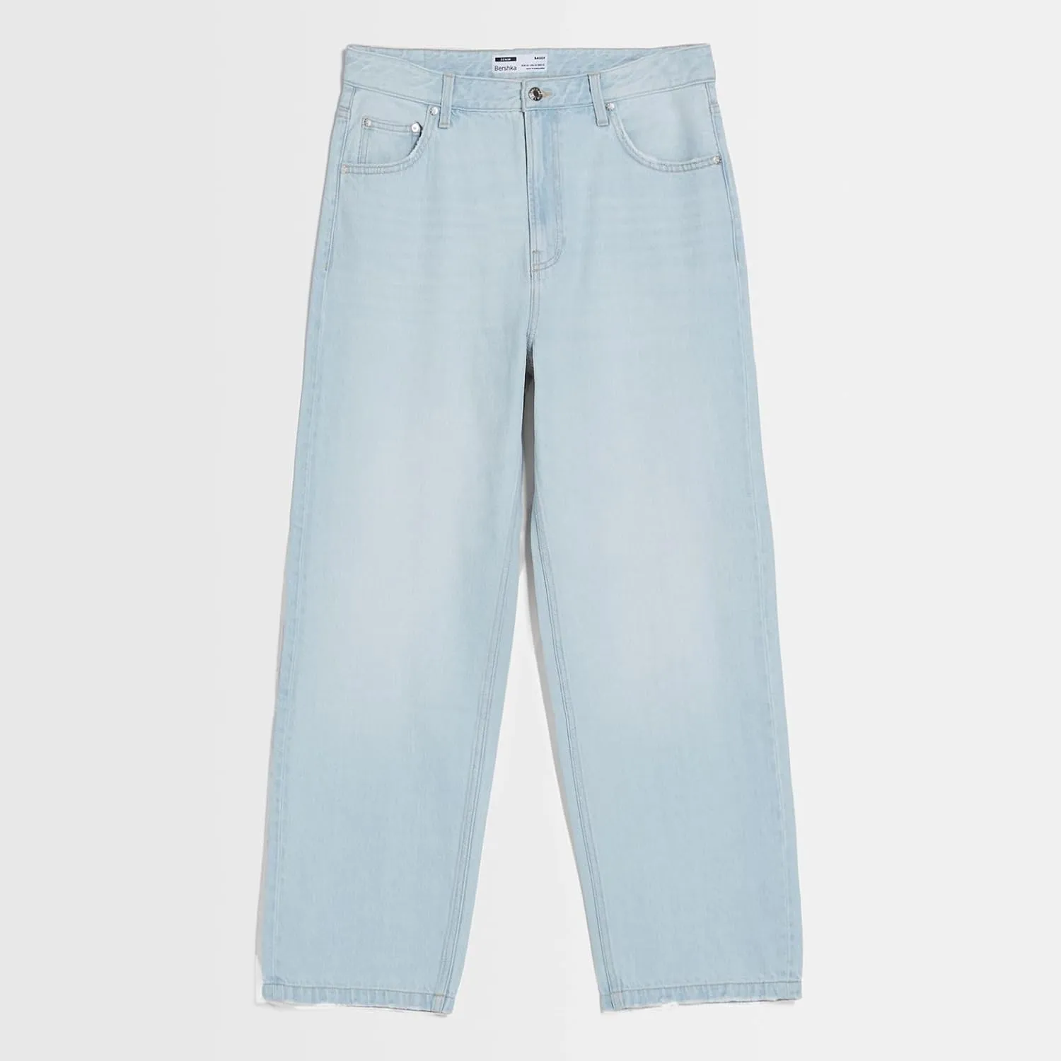 Men's Classic Regular Fit Jeans Vintage Straight Wide Leg Denim Pants with Pockets Baggy Jeans Trousers Streetwear