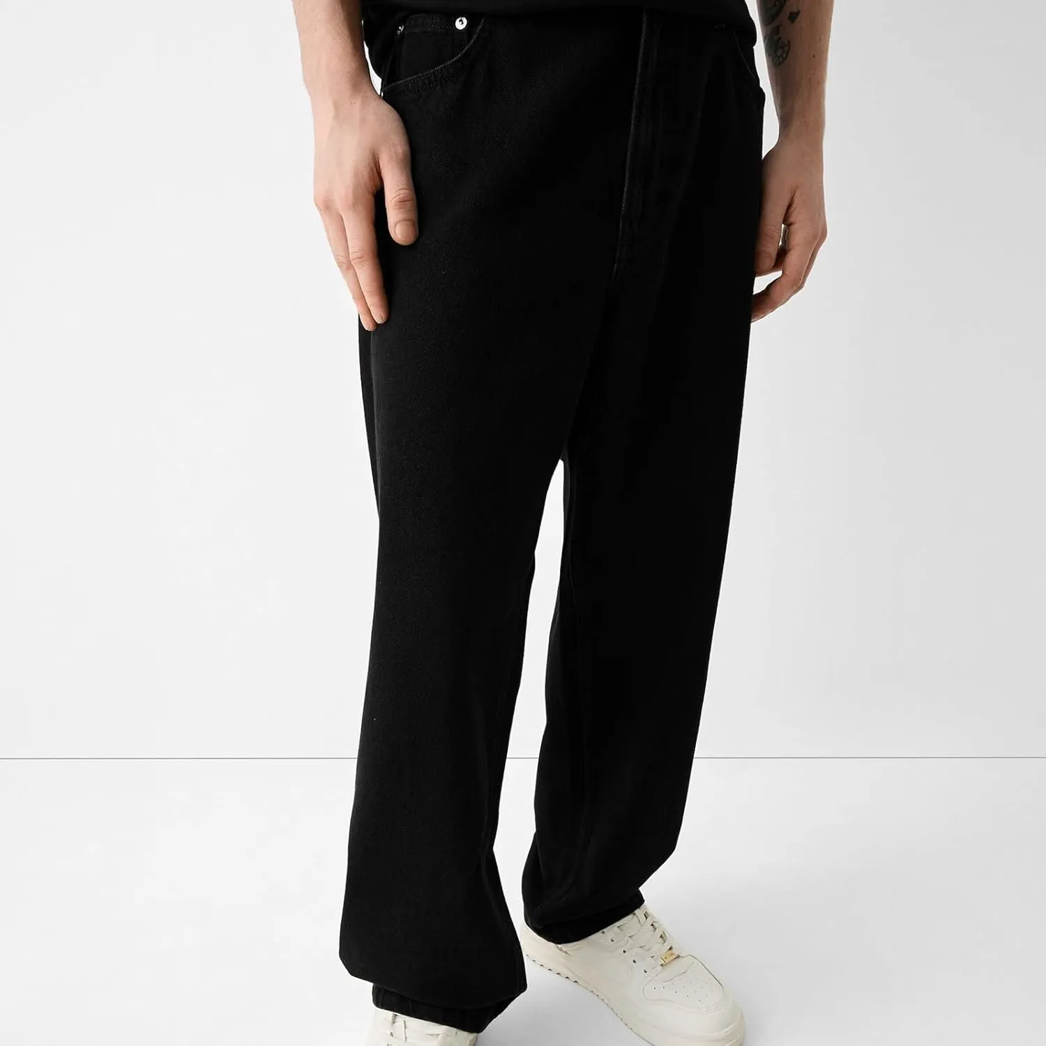 Men's Classic Regular Fit Jeans Vintage Straight Wide Leg Denim Pants with Pockets Baggy Jeans Trousers Streetwear