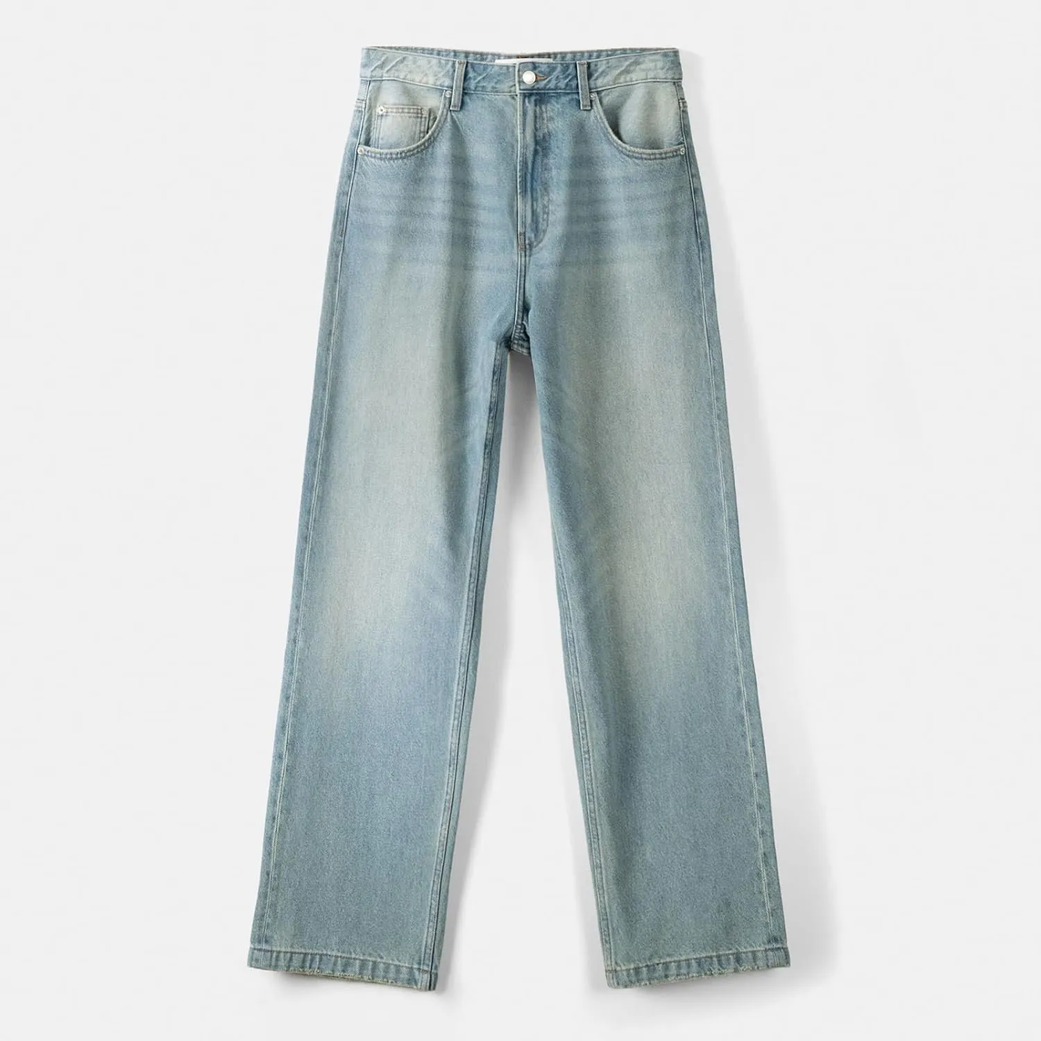 Men's Classic Regular Fit Jeans Vintage Straight Wide Leg Denim Pants with Pockets Baggy Jeans Trousers Streetwear