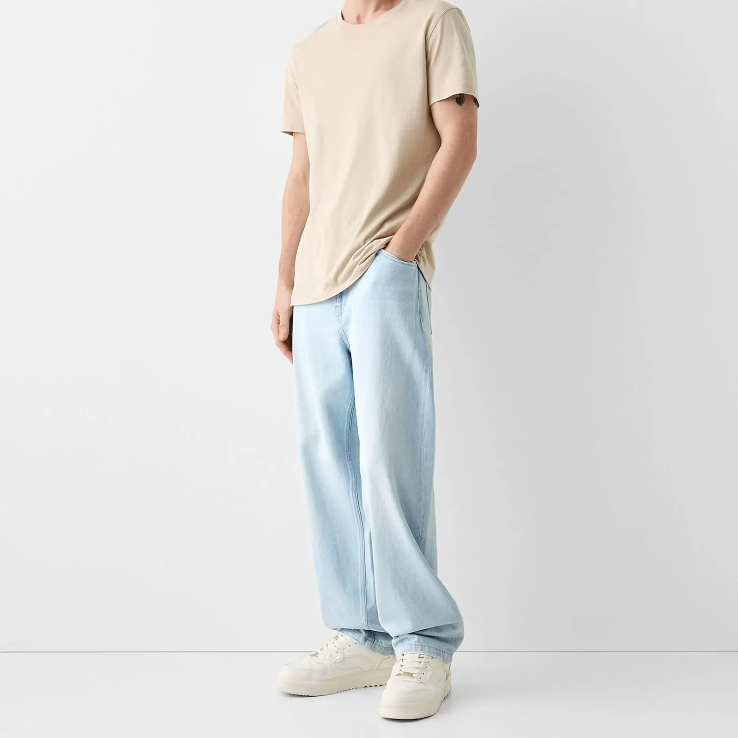 Men's Classic Regular Fit Jeans Vintage Straight Wide Leg Denim Pants with Pockets Baggy Jeans Trousers Streetwear