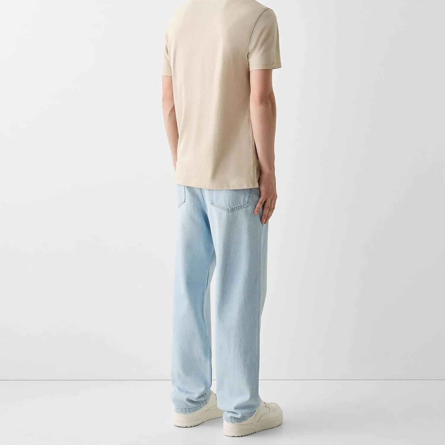 Men's Classic Regular Fit Jeans Vintage Straight Wide Leg Denim Pants with Pockets Baggy Jeans Trousers Streetwear