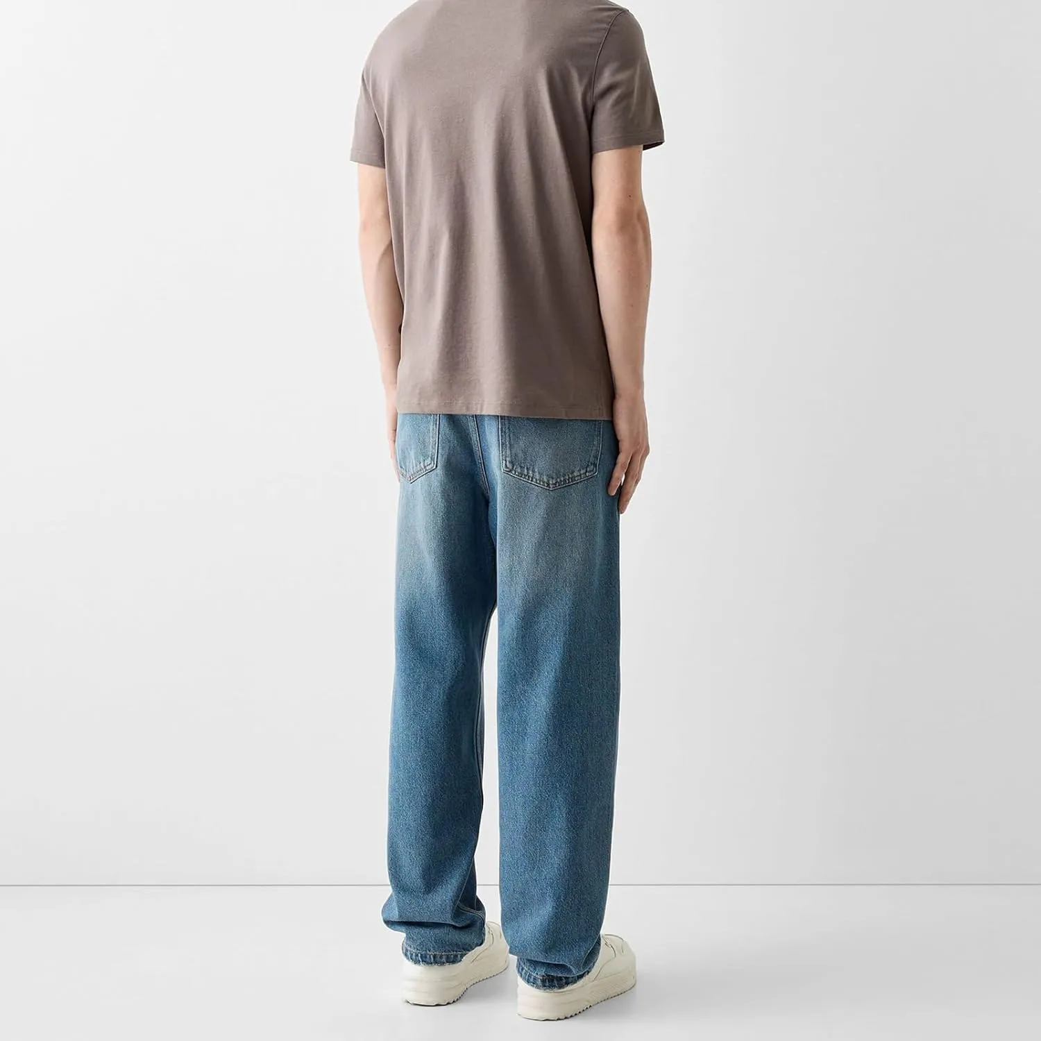 Men's Classic Regular Fit Jeans Vintage Straight Wide Leg Denim Pants with Pockets Baggy Jeans Trousers Streetwear
