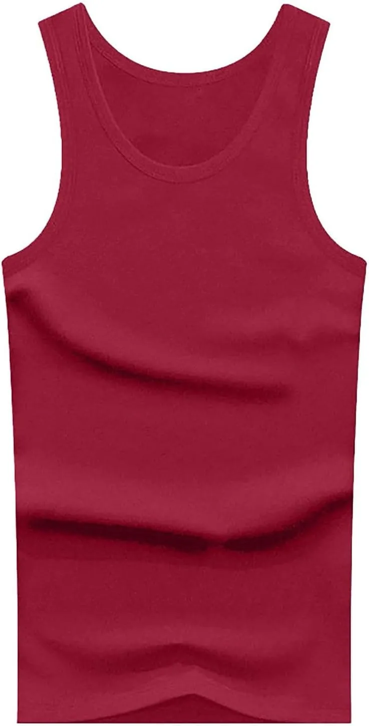 Mens Cotton Gym Tank Tops Athletic Sleeveless Bodybuilding Workout Muscle Shirts Dry Fit Moisture Wicking Sweatshirts