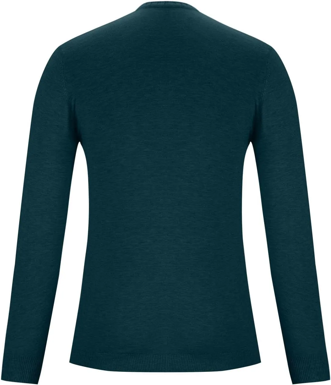 Mens Fashion V Neck Sweaters Lightweight Banded Bottom Long Sleeve Slim Fit Pullover Business Casual Dress Sweater