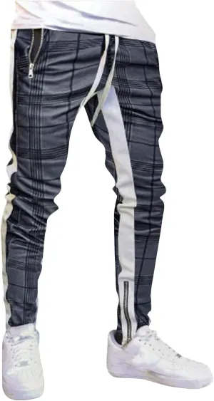 Mens Fleece Cargo Sweatpants Heavyweight Elastic Waist Tapered Pants with Pockets Baggy Drawstring Athletic Jogger