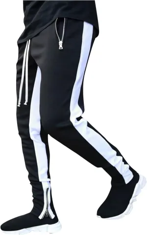 Mens Fleece Cargo Sweatpants Heavyweight Elastic Waist Tapered Pants with Pockets Baggy Drawstring Athletic Jogger