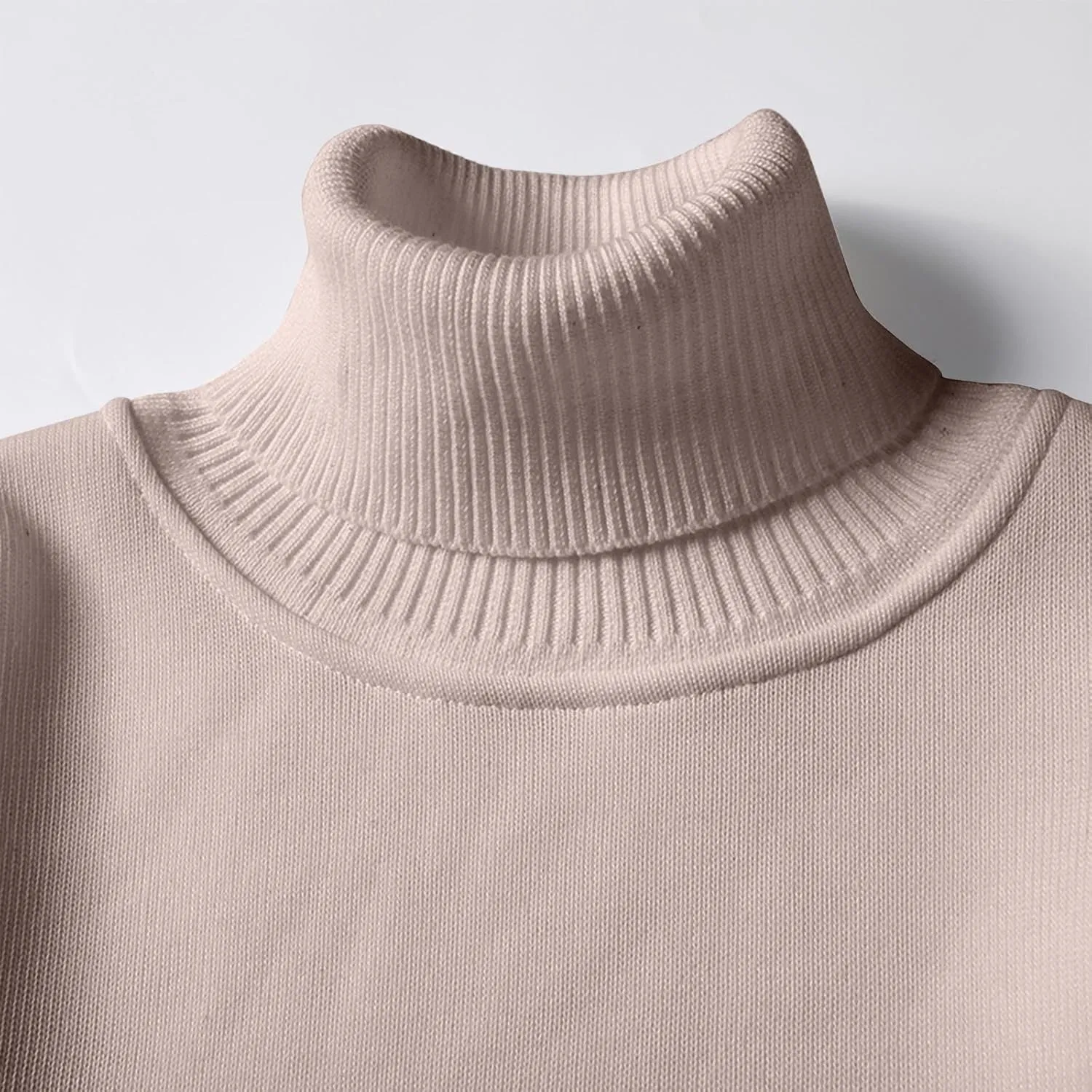 Men's Fleece Lined Thermal Turtleneck Sweater Oversized Long Sleeve Casual Pullover Jumper Tops Knitted Sweaters 2025