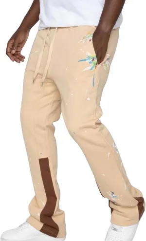 Men's Fleece Sweatpants Leg Fashion Pants Pants Stitching Casual Men's Multi-Pocket Men's Fleece Joggers with