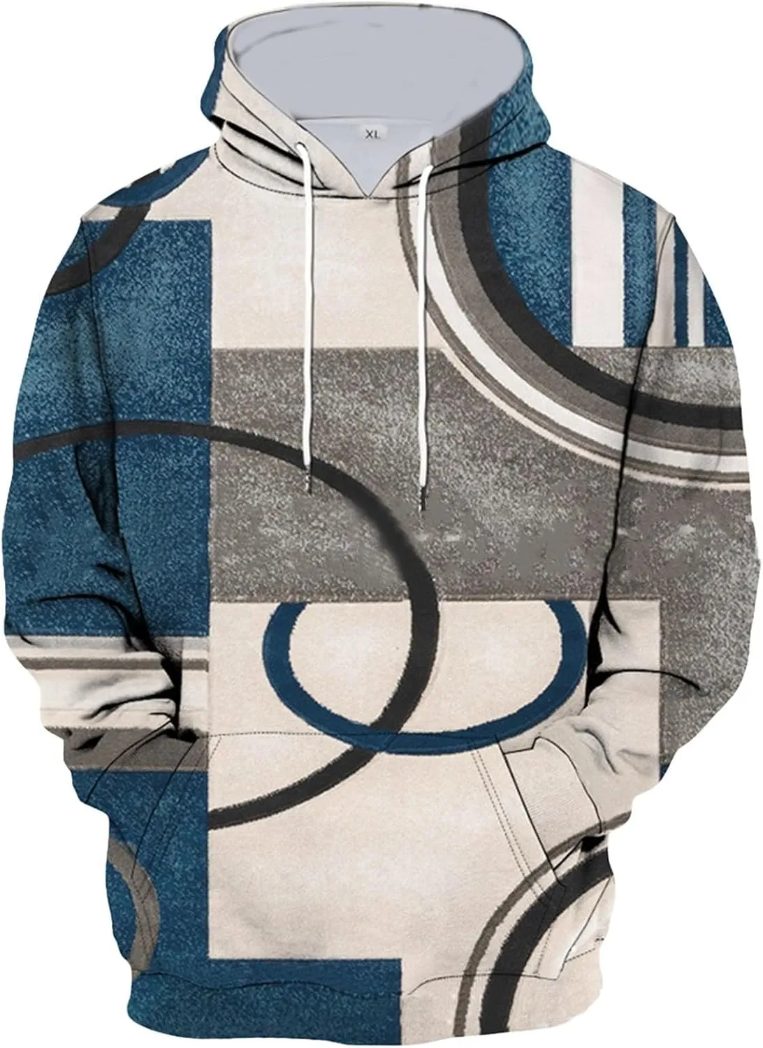 Men's Hoodies 3D Lightning Print Pullover Hooded Sweatshirt With Pockets XXL, 6XL