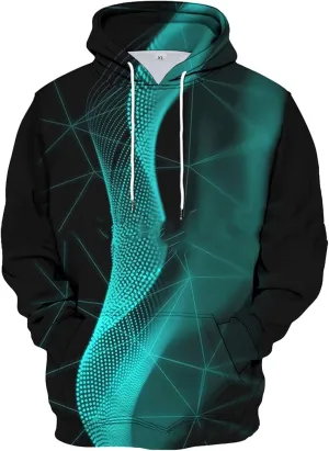 Men's Hoodies 3D Lightning Print Pullover Hooded Sweatshirt With Pockets XXL, 6XL