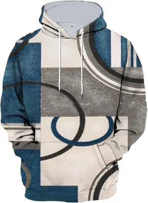 Men's Hoodies 3D Lightning Print Pullover Hooded Sweatshirt With Pockets XXL, 6XL