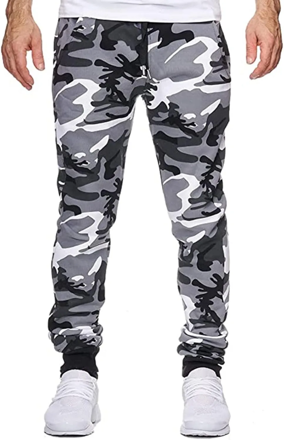 Men's Joggers Sweatpants Basic Fleece Jogger Pant Elastic Waist Casual Workout Lounge Sweat Pants with Pockets