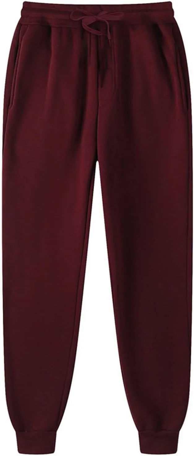 Men's Joggers Sweatpants Mens Heavyweight Cargo Sweatpants Stretch Elastic Waist Jogger Sport Pants Drawstring Sports