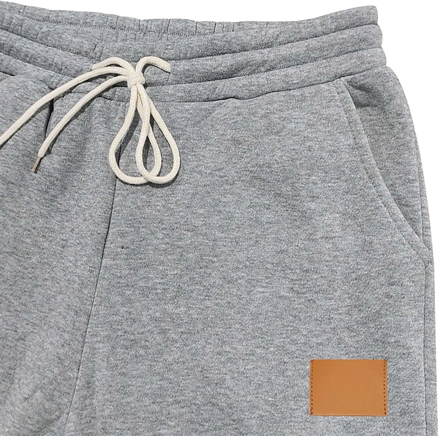 Mens Joggers with Pockets Drawstring Waist Heavyweight Sweatpants Baggy Winter Casual Fleece Lined Cargo Pants