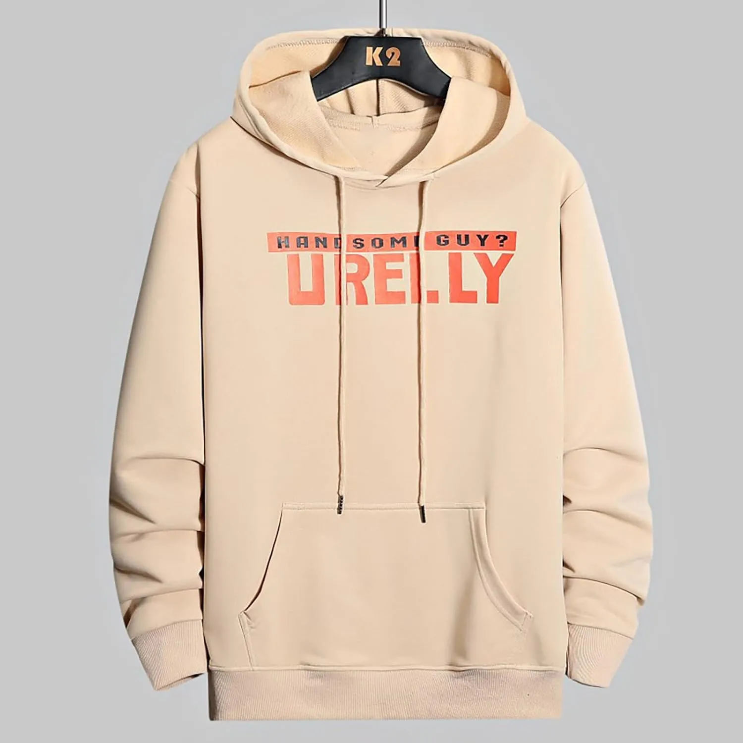 Men's Letter Print Long Sleeve Sweatshirt Athletic Performance Lightweight Hoodie for Men Casual Pullover Tops