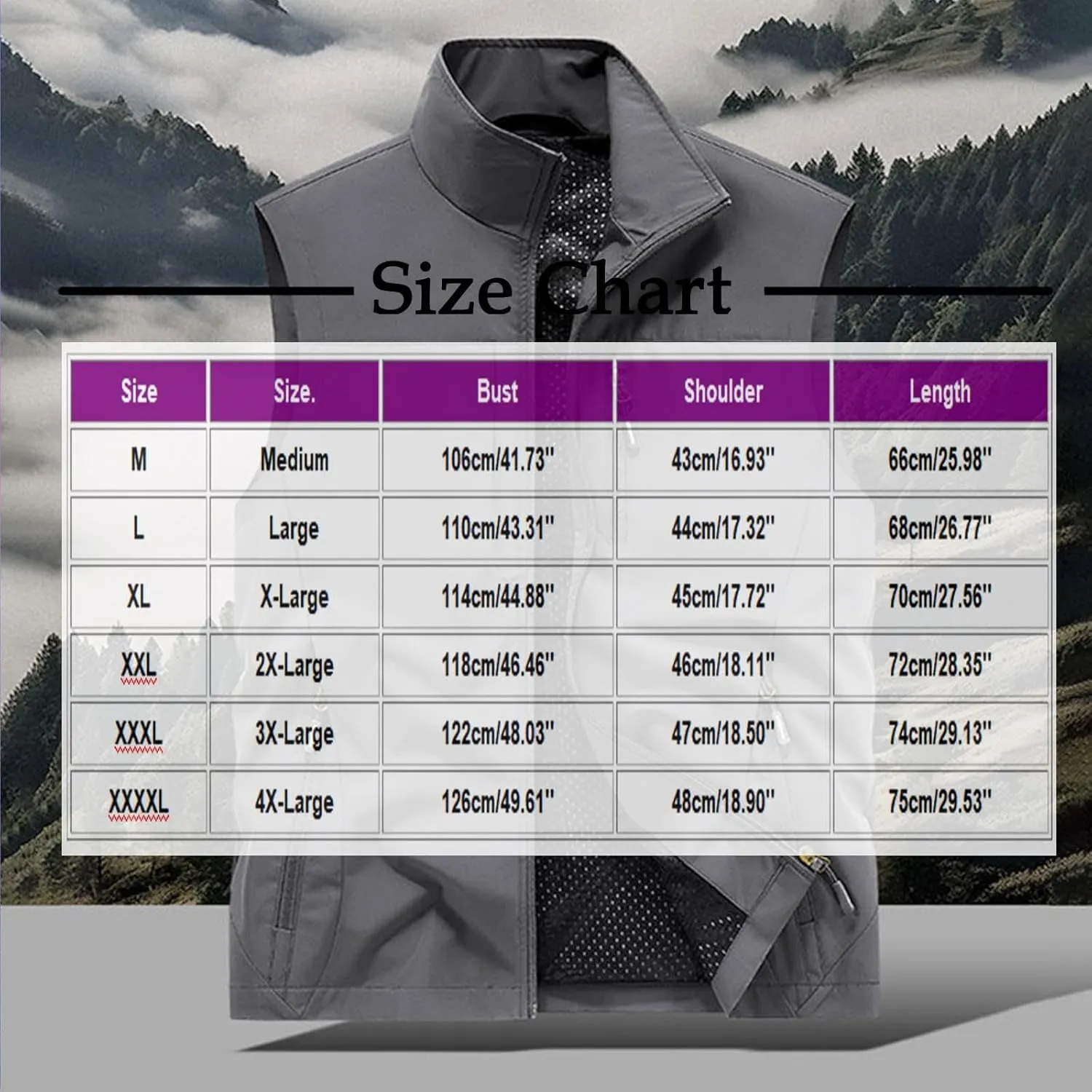 Men's Lightweight Vest Zipper Softshell Sleeveless Quick Dry Jacket Multi Pcokets Cycling Travel Hiking Running Golf