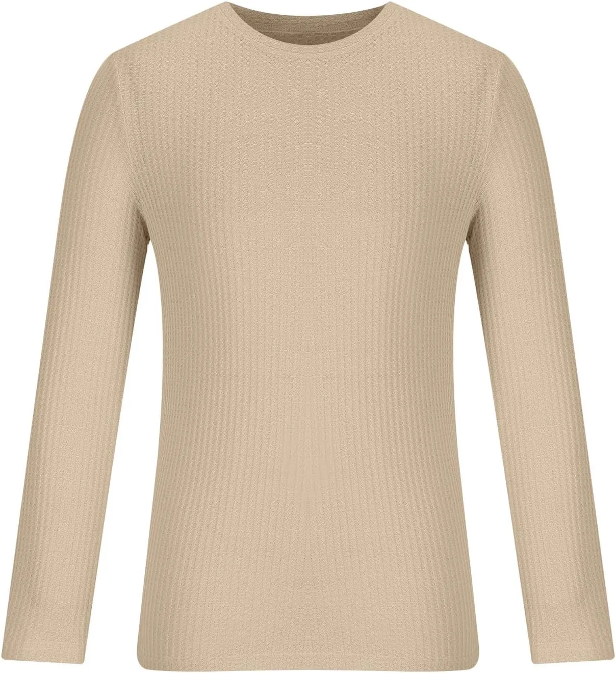 Mens Long Sleeve Shirts Casual Solid Crewneck Sweatshirt Causal Stylish Solid Gym Workout Tee Tops Pullover Shirt