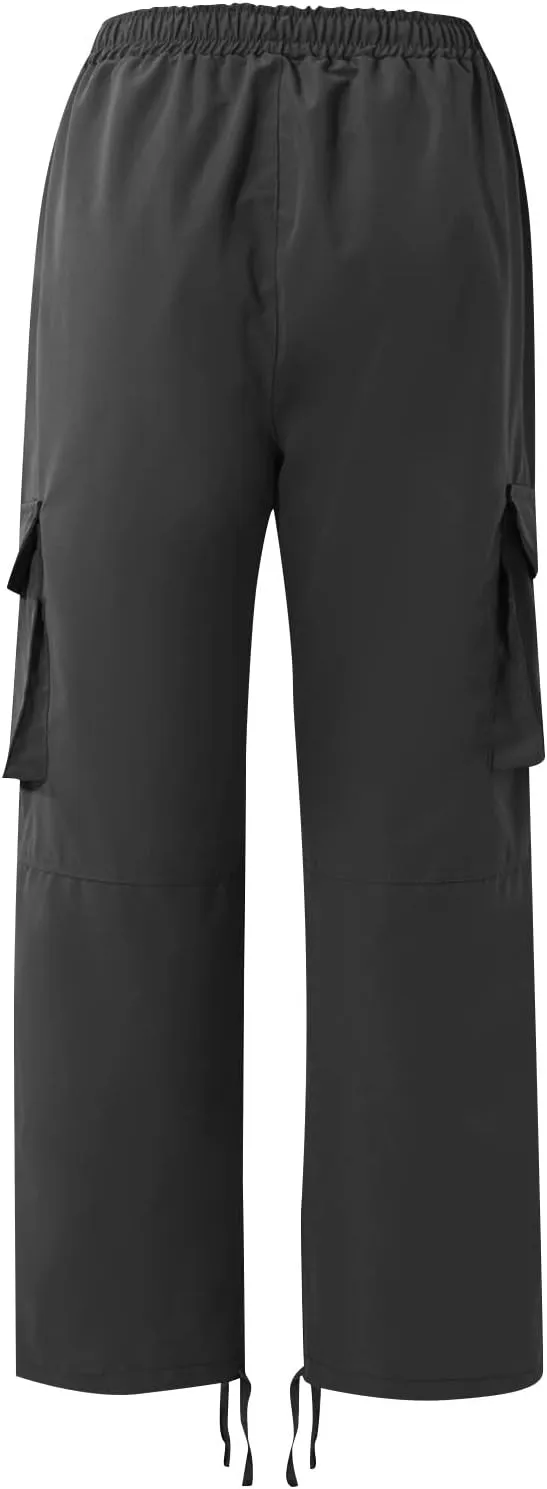 Mens Outdoor Cargo Pants Lightweight Relaxed Fit Tactical Pants Solid Camo Multi Pockets Classic Trousers