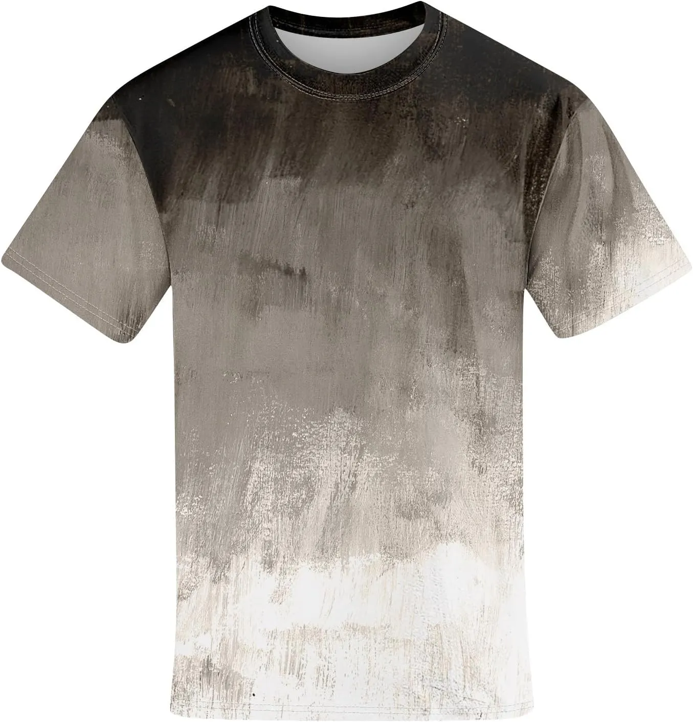 Mens Oversized Tie Dye T-Shirt Summer Casual Stylish Gradient Tee Shirts Short Sleeve Crew Neck Loose Fit Tops