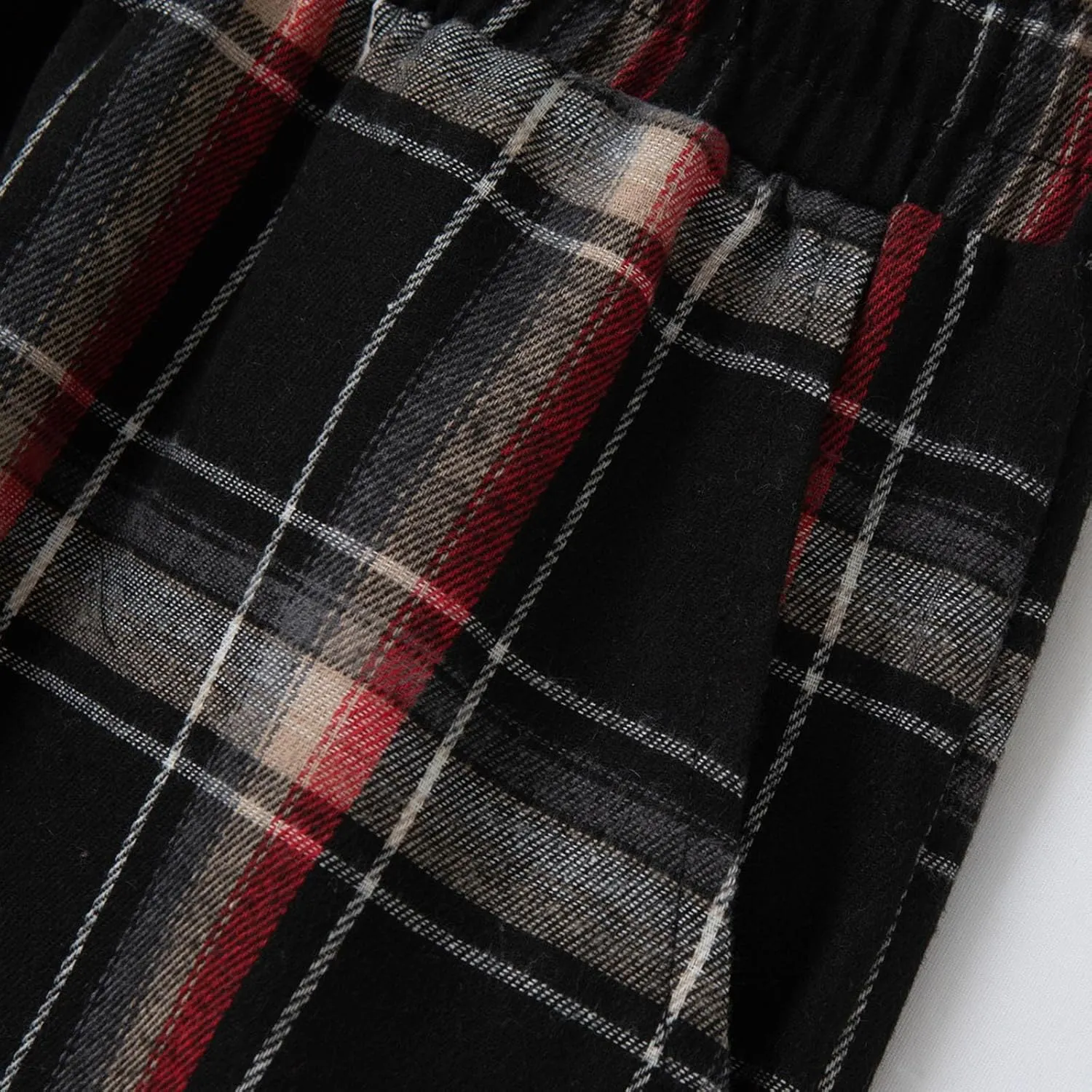 Mens Plaid Sweatpants Elastic Waist Casual Lounge Bottom Soft Comfy Long Pants Sportswear with Pocket and Drawstring