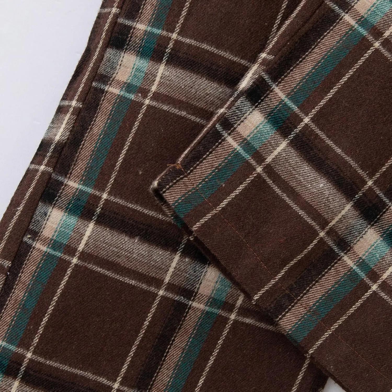 Mens Plaid Sweatpants Elastic Waist Casual Lounge Bottom Soft Comfy Long Pants Sportswear with Pocket and Drawstring