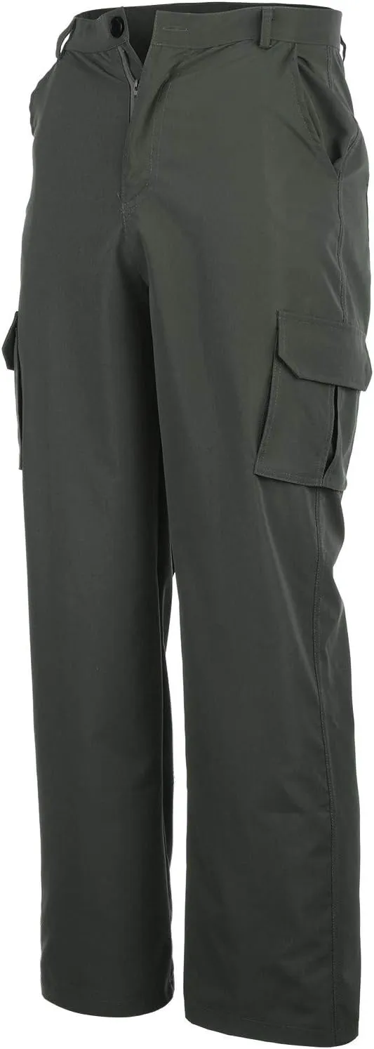 Mens Relaxed-Fit Cargo Pants Multi Pocket Stretch Elastic Waist Drawstring Combat Work Joggers Sweatpants Plus Size