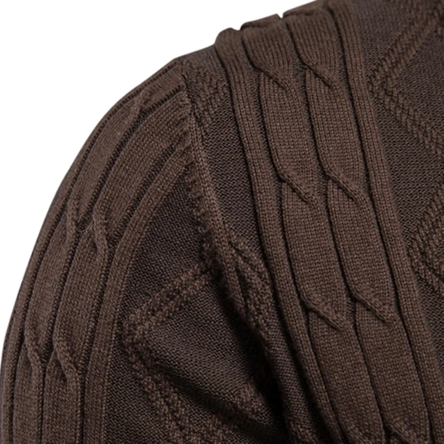 Mens Shawl Collar Cardigan Sweater Casual Cable Knit Button Down Winter Chunky Ribbed Knit Sweaters