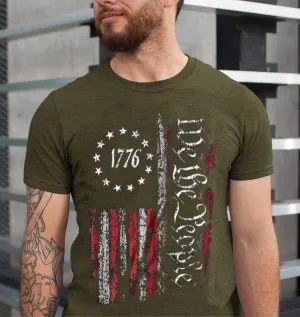 Mens Shirts Casual Short Sleeve Flag T Shirts Fashion Graphic Tee Top