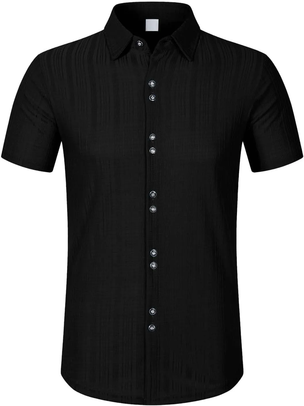 Men's Short Sleeve Button Down Shirt Summer Casual Lightweight Hipster Beach Wedding Shirts Stylish Hawaiian Tops